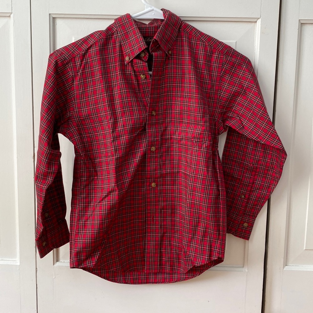 Plaid button down boys long sleeve